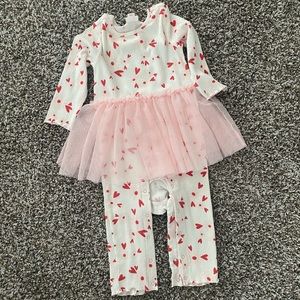 Heart Romper Long sleeve